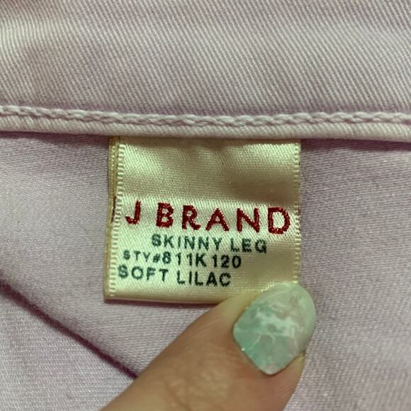 J Brand Skinny Leg Jeans in Soft Lilac - Picture 7 of 8